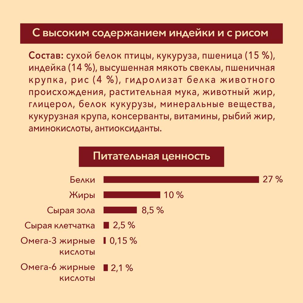 ПР0059698 Корм для собак для мелких пород, контроль веса, индейка, рис сух. 600г ONE  - Вид №9