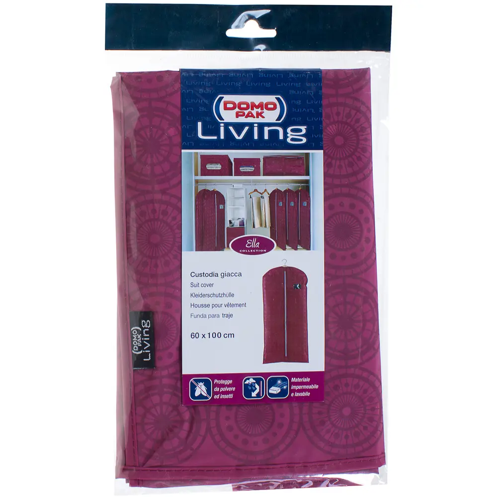 DOMO PAK LIVING Чехол для одежды бордовый 60×100 см 17152377 STLM-0007564 - Вид №2