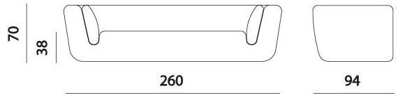 MissoniHome 3-х местный тканевый диван со съемным чехлом Inntil sun-id-1478735 - Вид №6