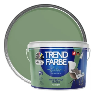 Краска для стен и потолков Trend Farbe цвет Зеленый мох 1 л 81970794 STLM-2129684