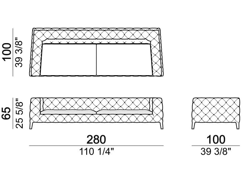 Кожаный диван capitonné Arketipo ARCH-00083049 - Вид №7