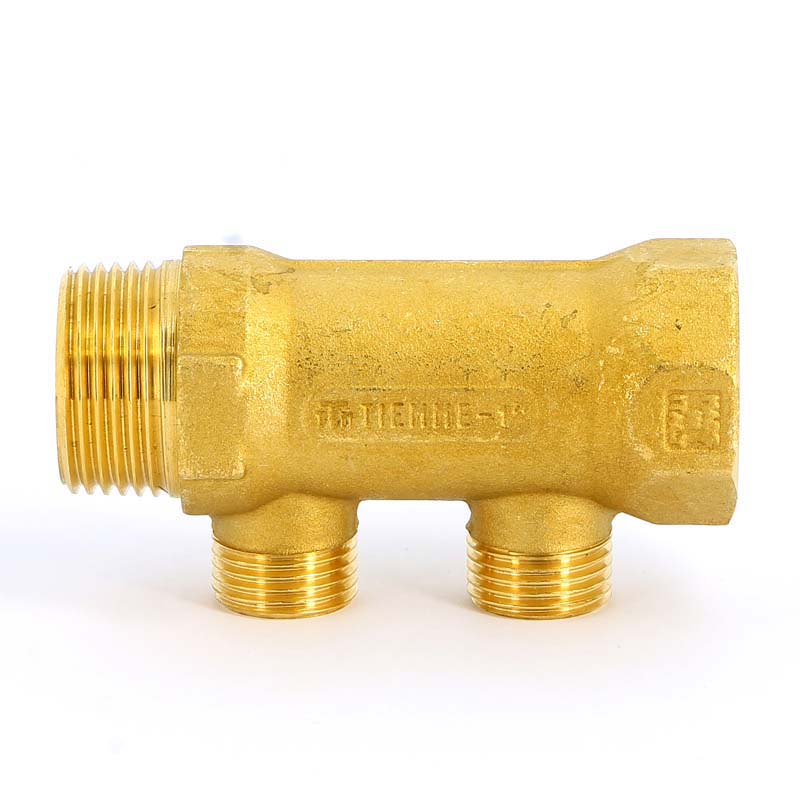 Коллектор НВ 1" TIEMME 2 выхода 1/2"Н 36мм 1910020 - Вид №1