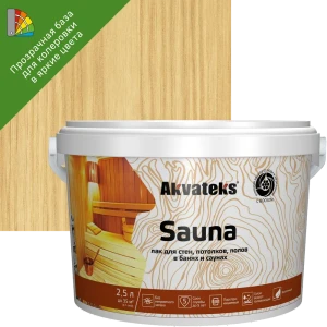 АКВАТЕКС Sauna - акрилатный лак для бань с защитой от влаги и микроорганизмов 86364476