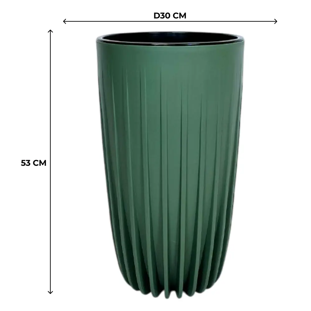 Кашпо Evergreen Design Сигма 28x30x53 см v17 л пластик нефрит 89452950 STLM-2102254 - Вид №2