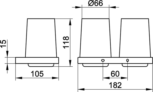 11151019000 Держатель на два стакана KEUCO Edition 11 - Вид №2