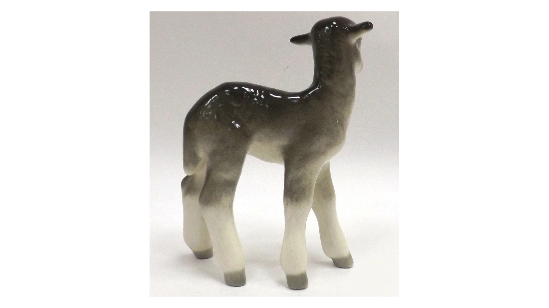 80366 Императорский фарфоровый завод Скульптура "Ягнёнок стоящий" Фарфор твердый  - Вид №2