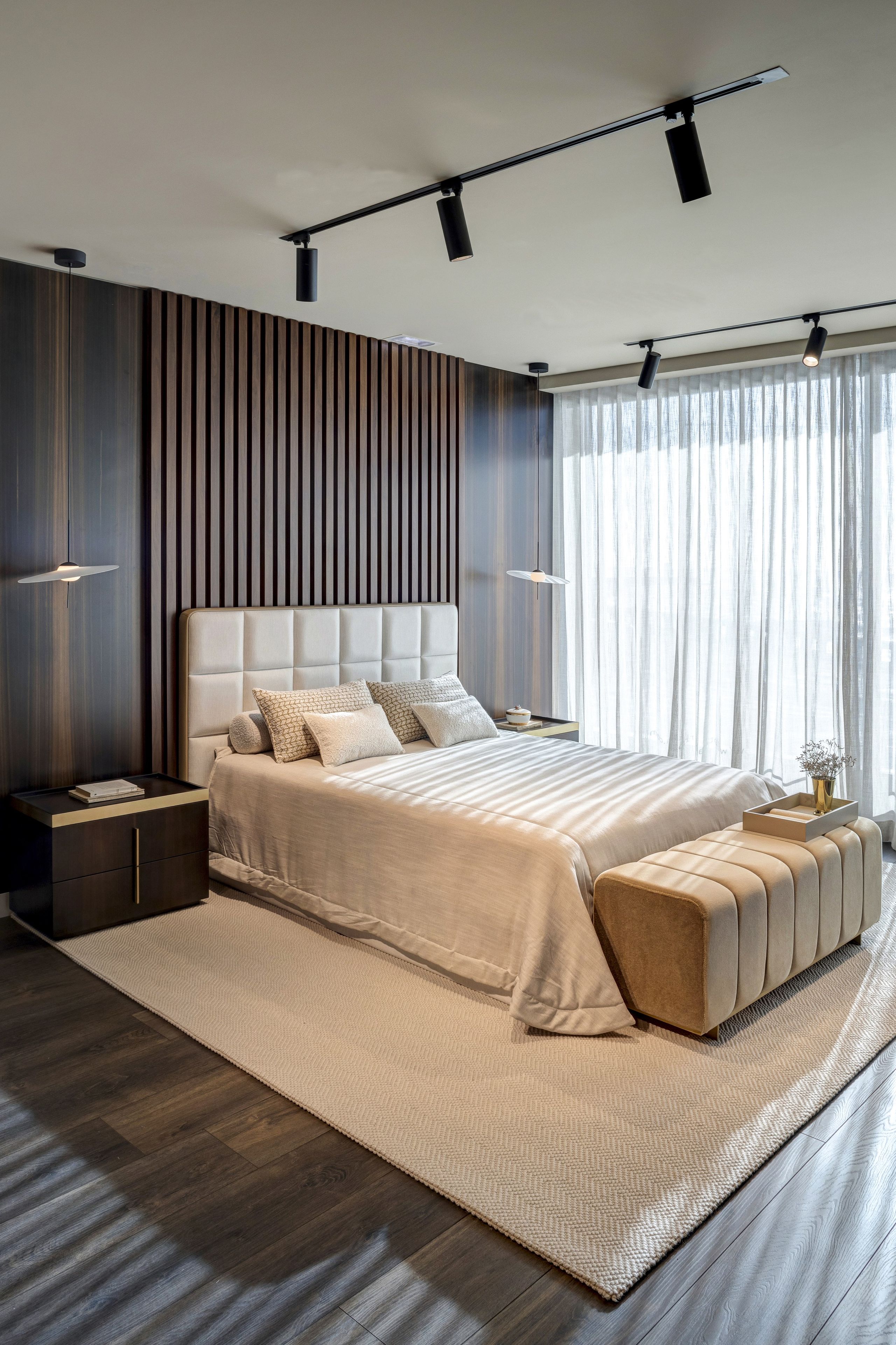 Прямоугольная прикроватная тумбочка из шпона с ящиками Stylish Club ARCH-00040121 - Вид №5