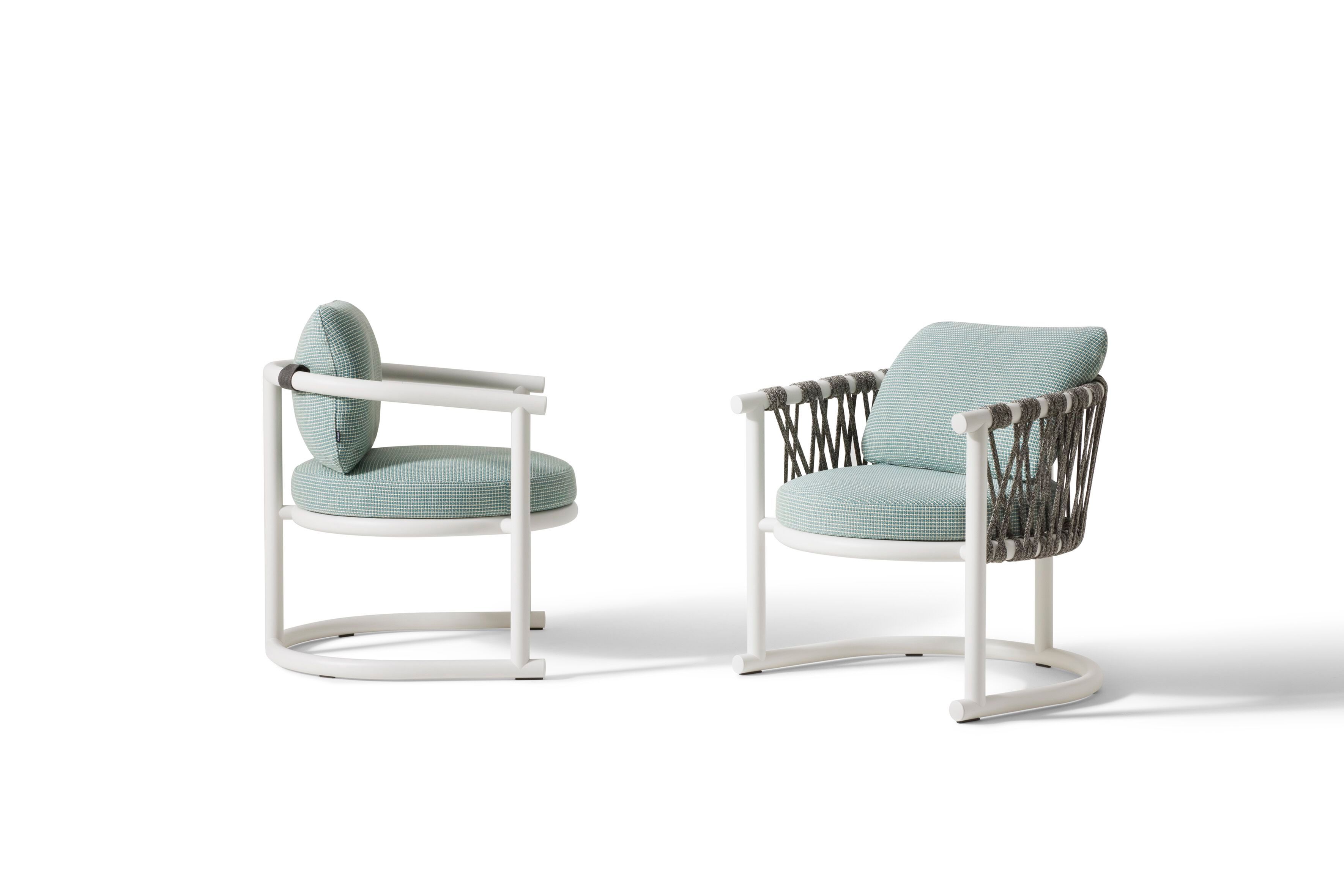 Алюминиевый садовый стул с порошковым покрытием и тканью с подлокотниками CASSINA Trampoline ARCH-00011811 - Вид №2