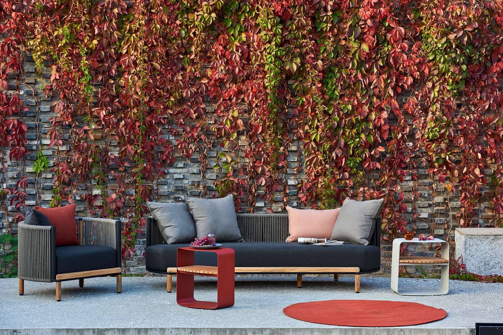 Высокий садовый столик из алюминия и ТИКа с журнальной стойкой Mindo Mindo 109 ARCH-00104018 - Вид №6