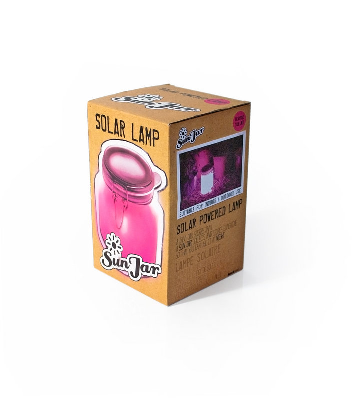 Светящаяся банка на солнечной батарее розовая SUCK UK SKSUNJAR3 - Вид №4