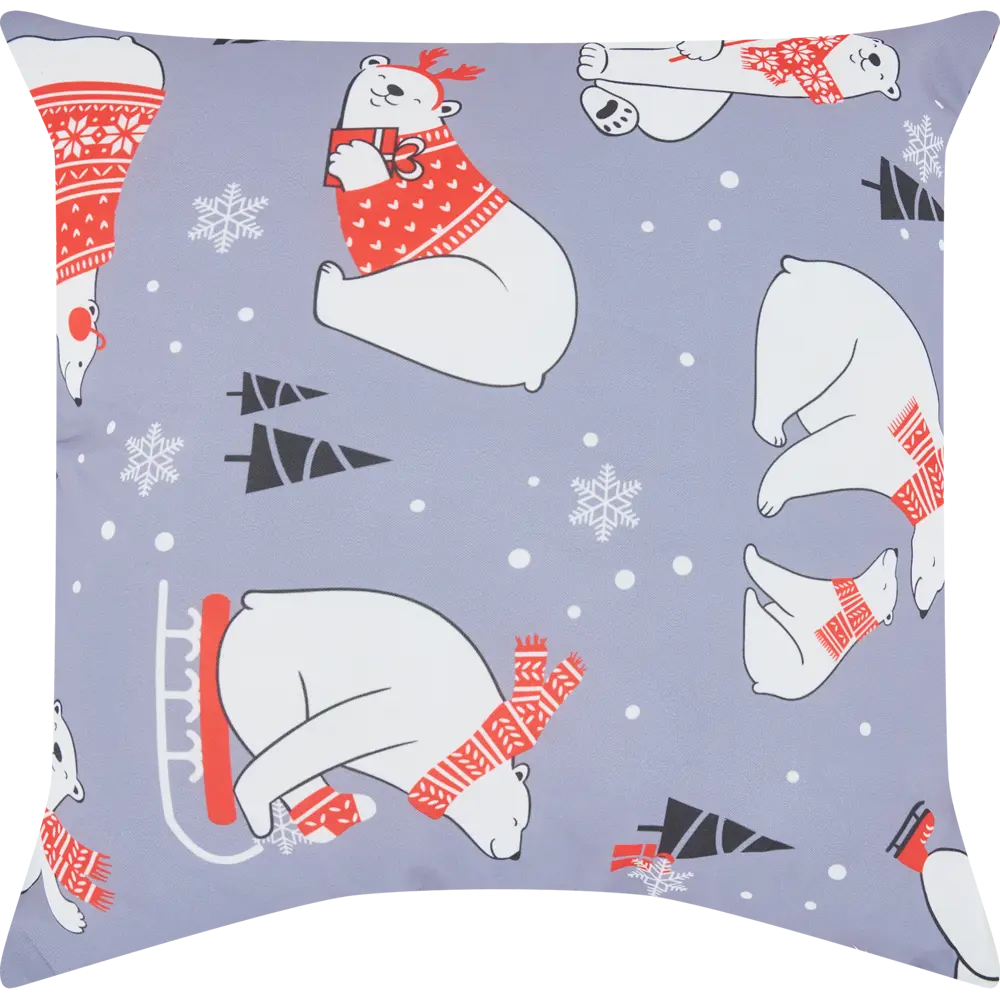 Подушка Seasons Белые медведи 40x40 см цвет серо-синий 85435159 STLM-2043259  - Вид №6