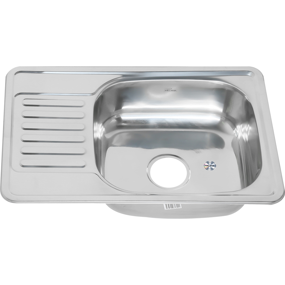 Мойка 6642 U MELANA 0,8/180 врезная прямоугольная с сифоном (220 t *10) 220 t (*10)