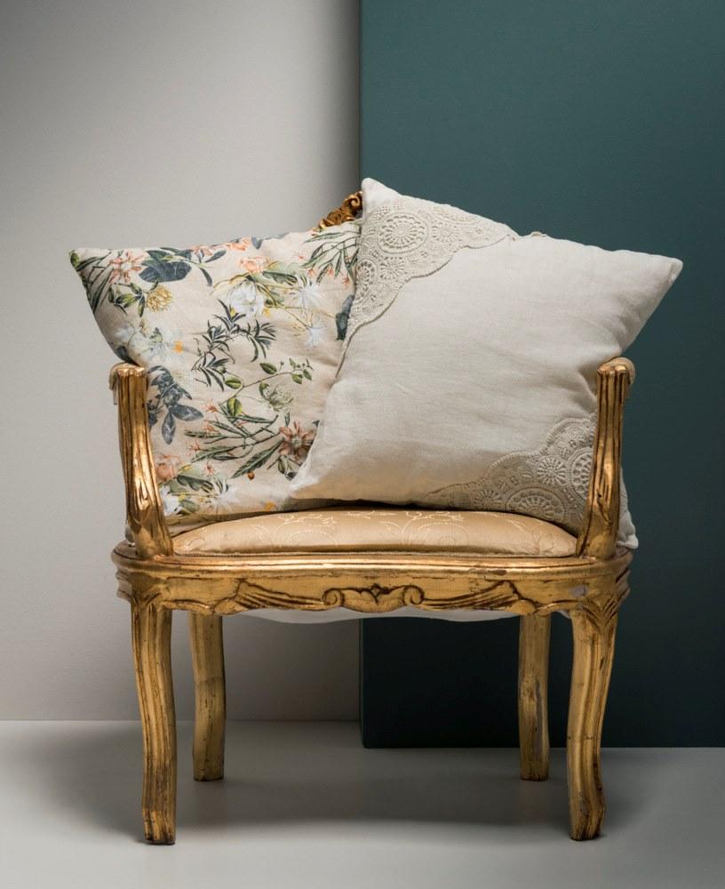 LA FABBRICA DEL LINO Подушка из льна с цветочными мотивами Decor sun-id-1494193 - Вид №1