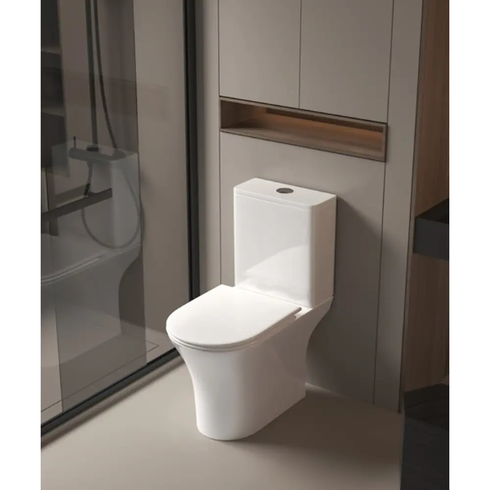 Унитаз-компакт Aquatek Optima T безободковый двойной смыв торнадо цвет белый STLM-2014207 - Вид №8