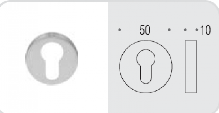 CD43GB.NI Накладка под цилиндр Rosetta CD43 GB никель матовый COLOMBO FLESSA Colombo Design - Вид №1