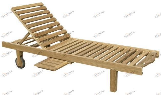 Il Giardino di Legno Откидной деревянный садовый шезлонг на колесиках  503 