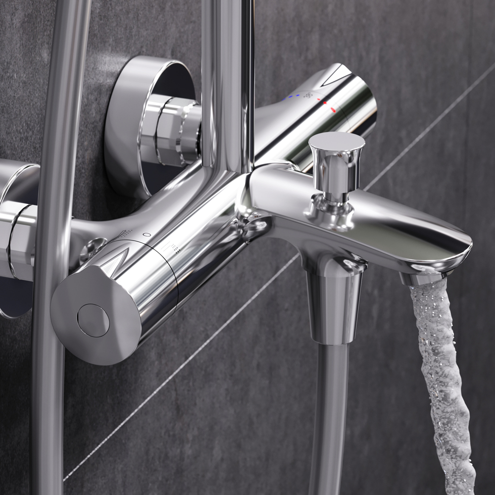 F0770A510 Spirit V2.0 душ.система набор: смеситель д/ванны/душа с термостатом верхн. душ d 250 мм AM.PM Spirit 2.0  - Вид №3