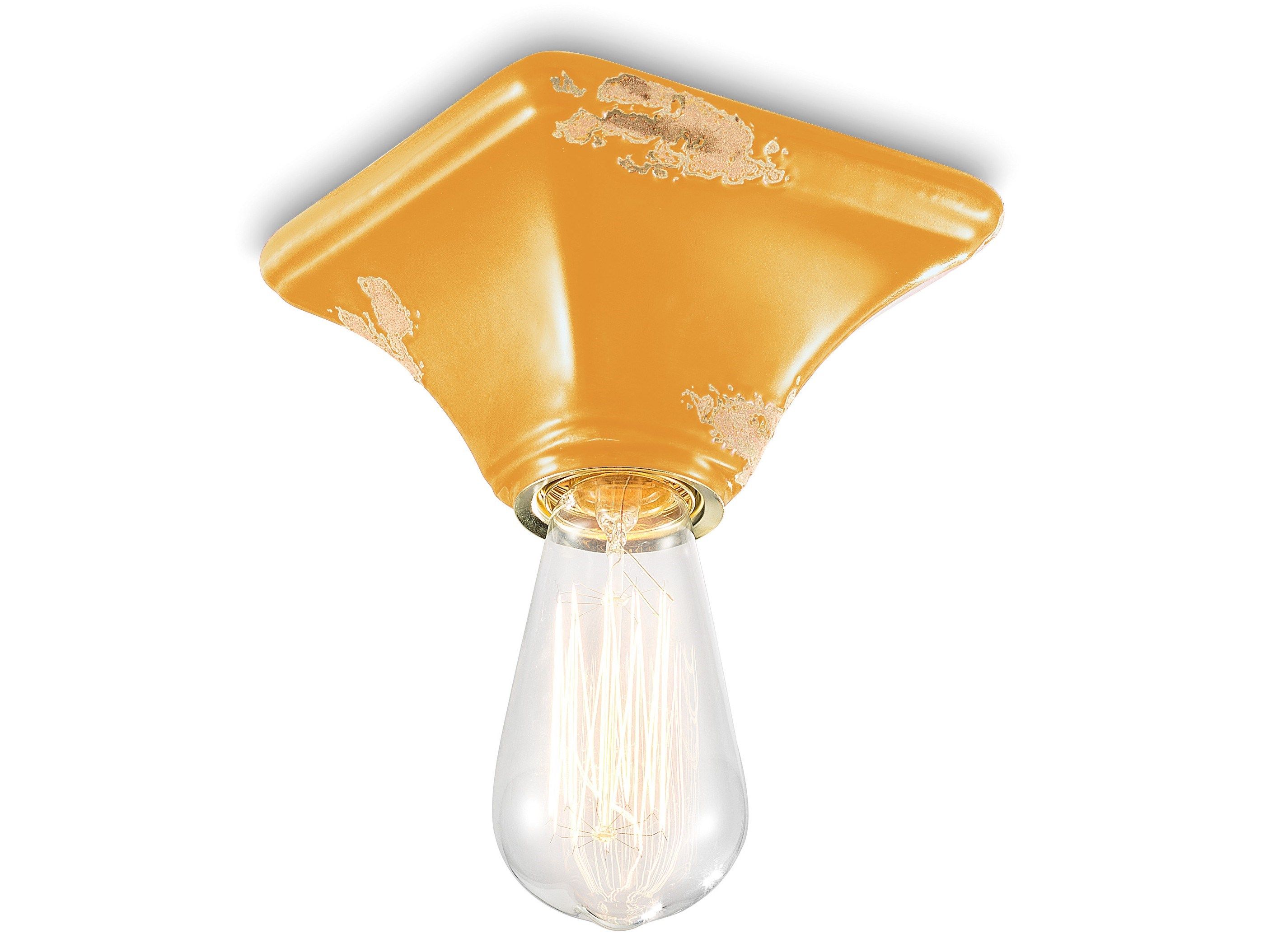 Керамический квадратный потолочный светильник FERROLUCE Винтаж ARCH-00033481