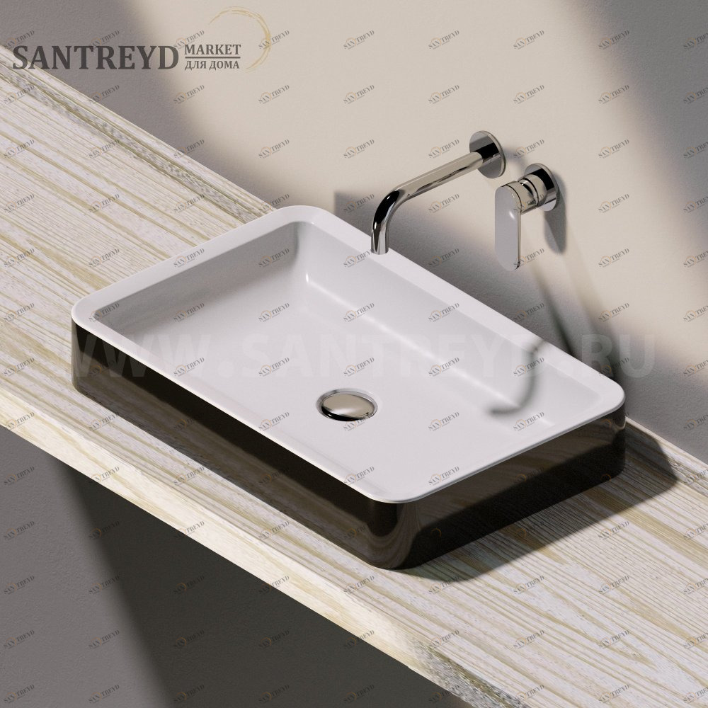 NL62ABICOLOR Накладная раковина под столешницу  прямоугольная Ceramica Flaminia Nile