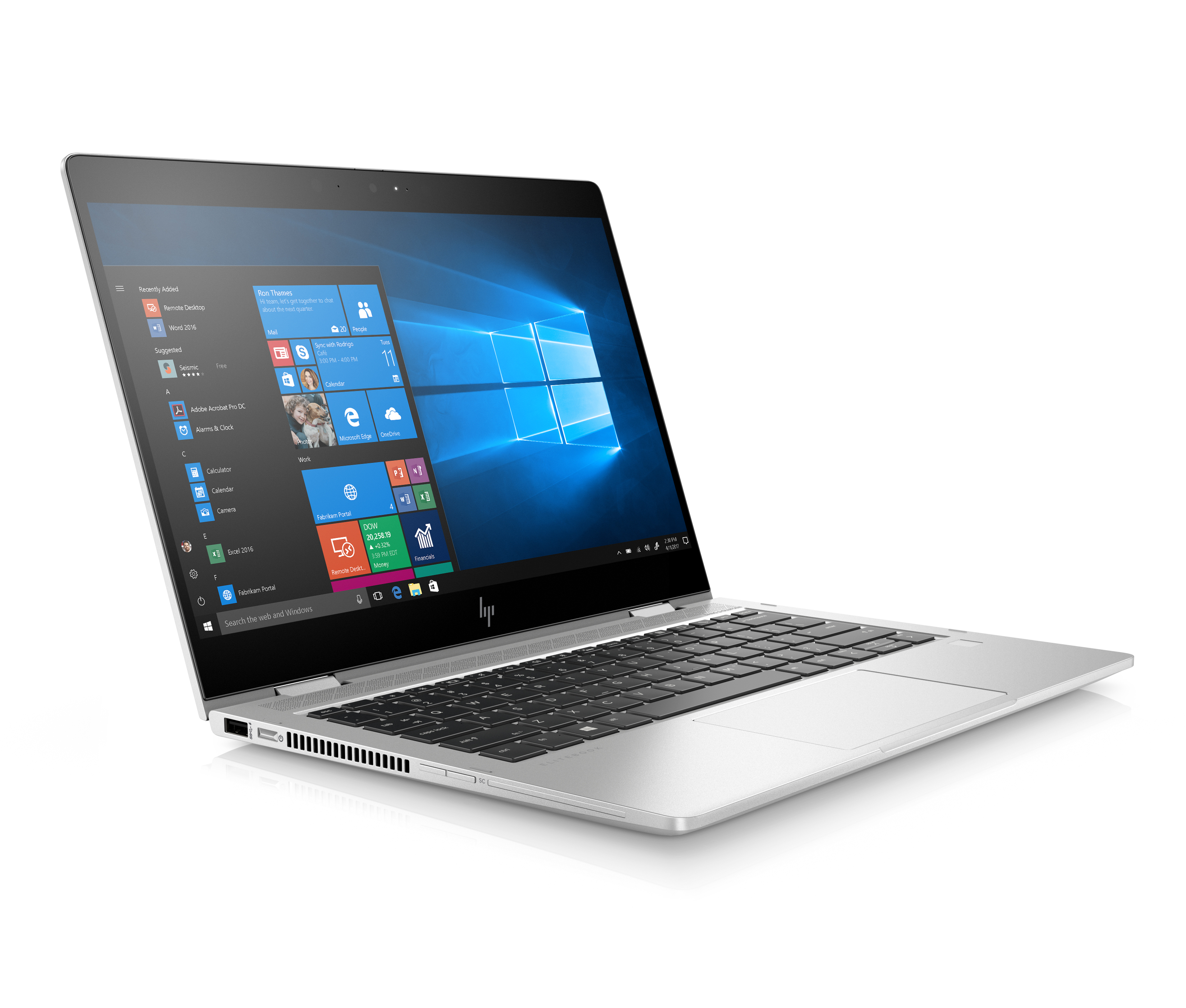 6XE11EA#ACB elitebook x360 830 g6 13.3"(1920x1080)/touch/intel core i7 8565u(1.8ghz)/32768mb/1000pcissdgb/nodvd/int:intel hd graphics 620/lte/3g/53whr/war 3y/1.35kg/silver/w10pro + 1000 nit sure view HP Santreyd  - Вид №2