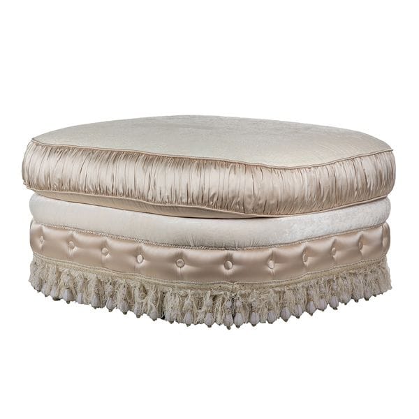 Пуф VIVALDI молочный UNICO ДИЗАЙНЕРСКИЕ 249306 Бежевый;белый  - Вид №1