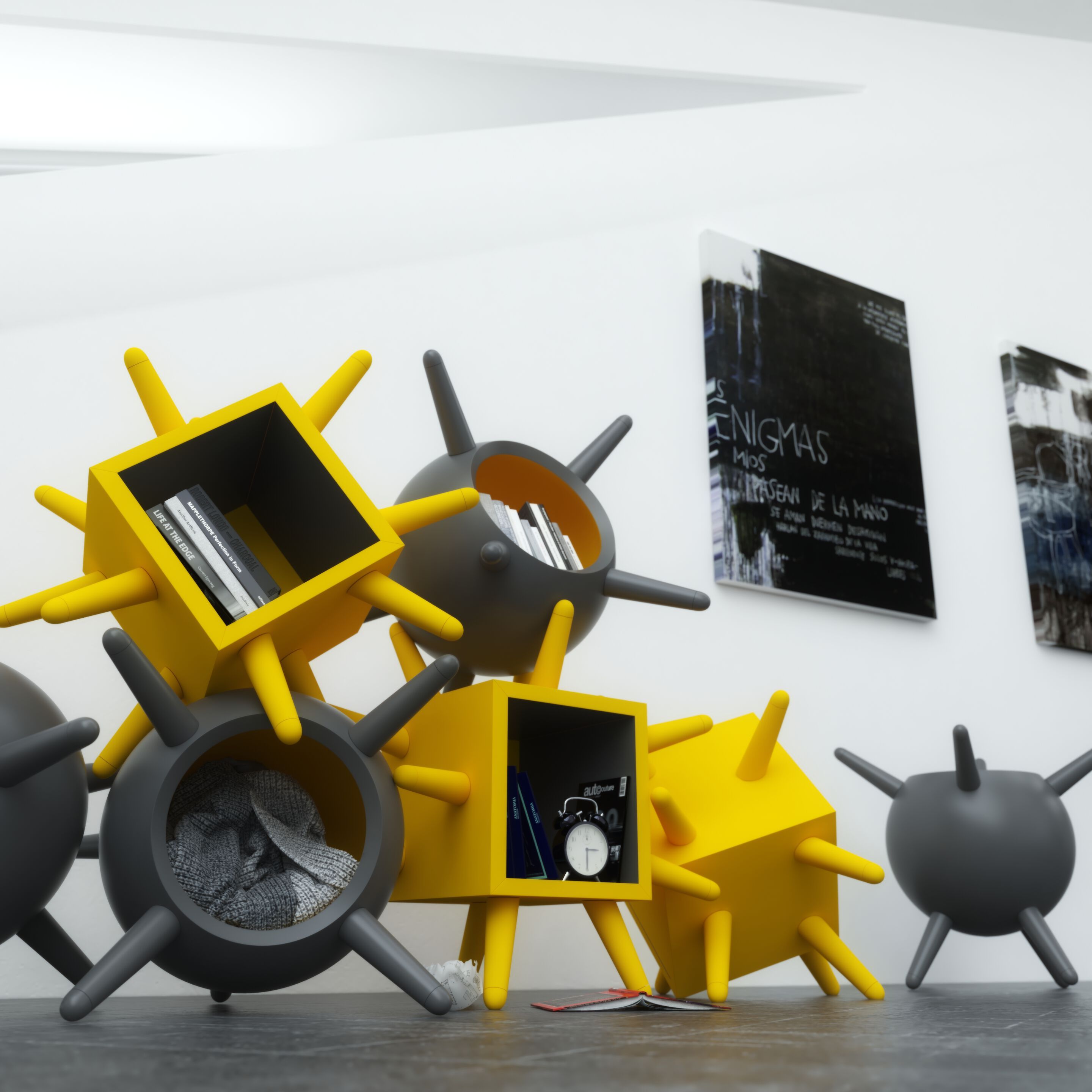 Деревянный модульный книжный шкаф Concepticon OLEG ARCH-00085734 - Вид №3