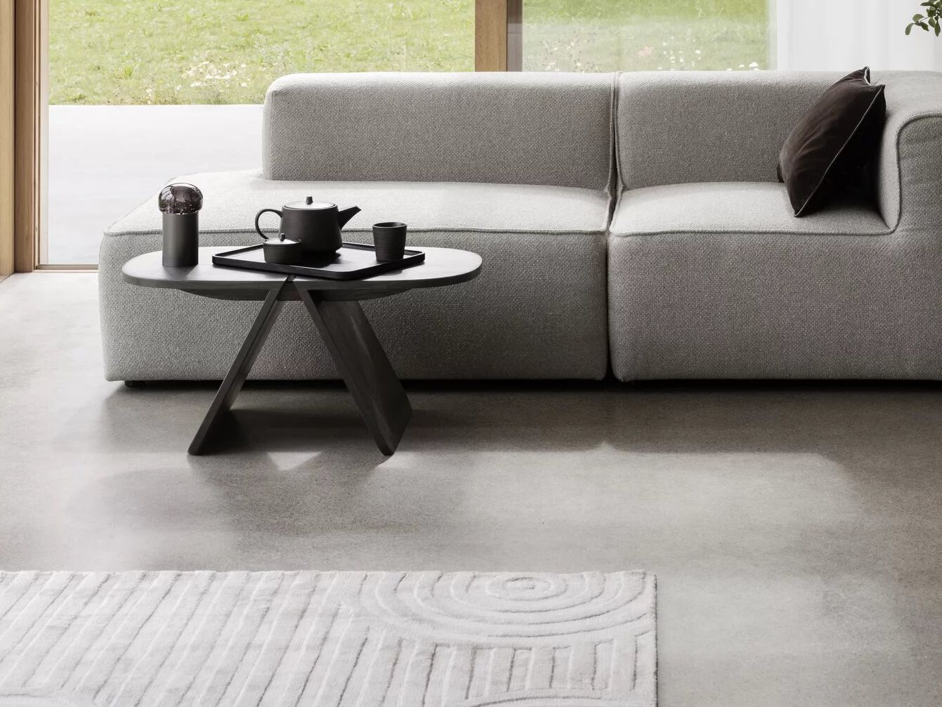 Прямоугольный однотонный коврик из вискозы blomus UZU ARCH-00075434 - Вид №5