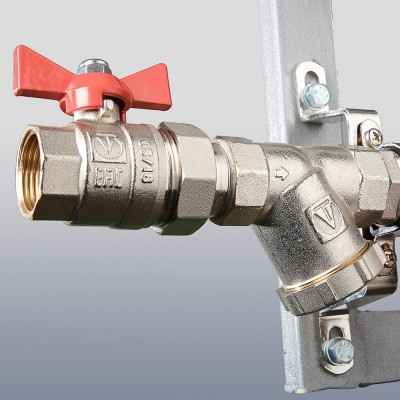 VT.GPR.06S04.L2 Узел этажный для поквартирного учета тепловой энергии с перепускным клапаном Valtec 1", 2 вых., ввод слева  - Вид №7