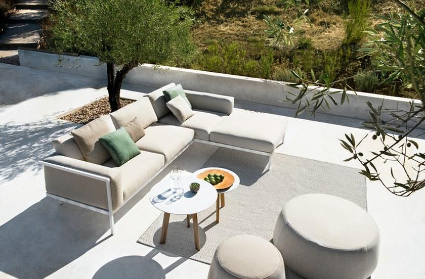 TRIBÙ Угловой диван из ткани с шезлонгом Natal alu sofa sun-id-1400871 - Вид №10