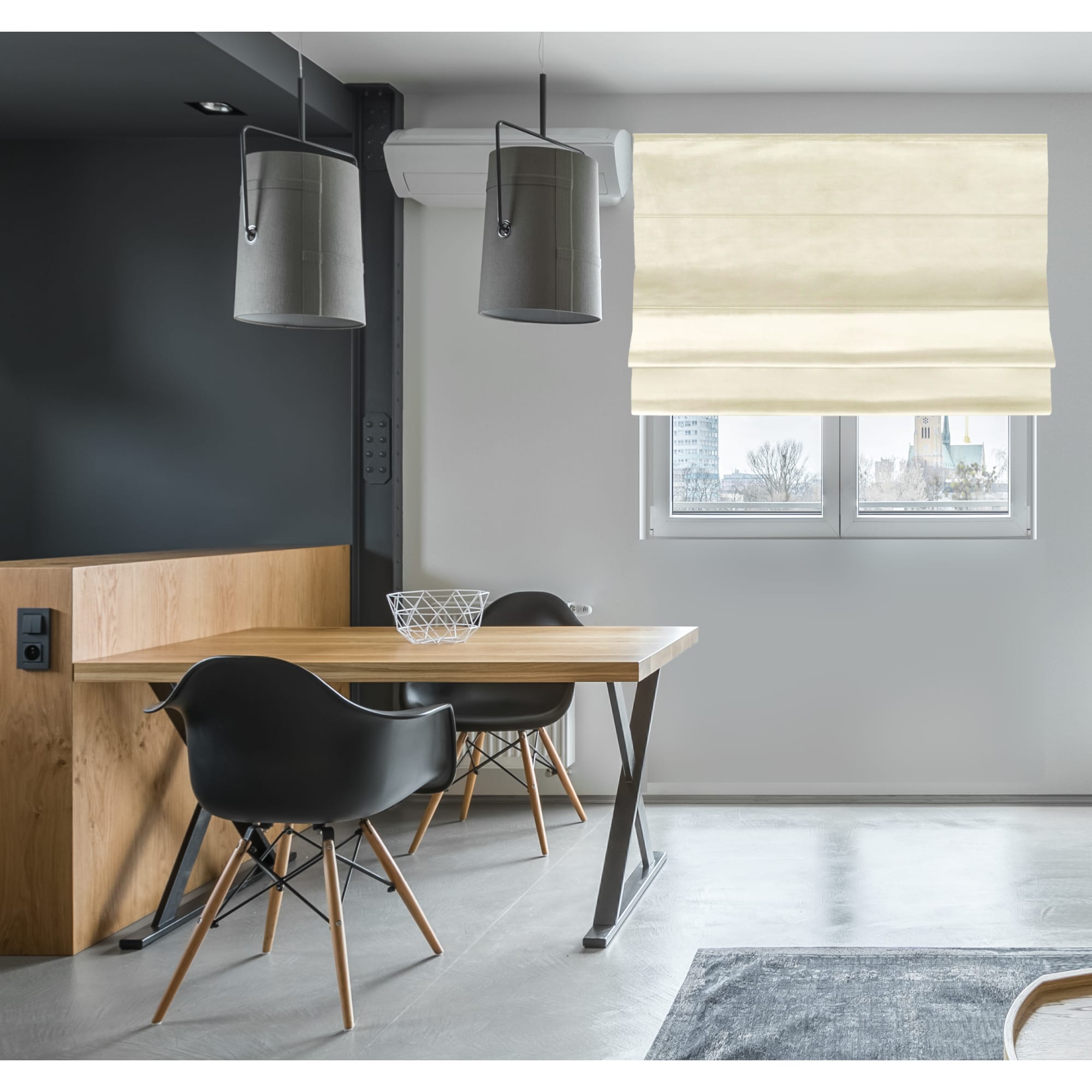 82411448 Штора римская Милфид 180x190 см цвет ваниль Santreyd  - Вид №6