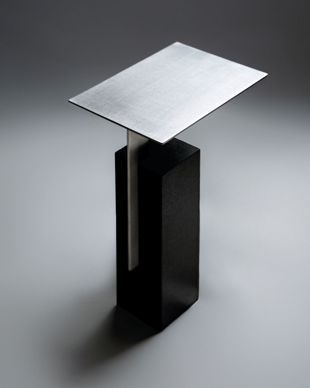 Журнальный столик с травертиновым основанием и металлической столешницей YET. Design Studio MONO ARCH-00029357 - Вид №12