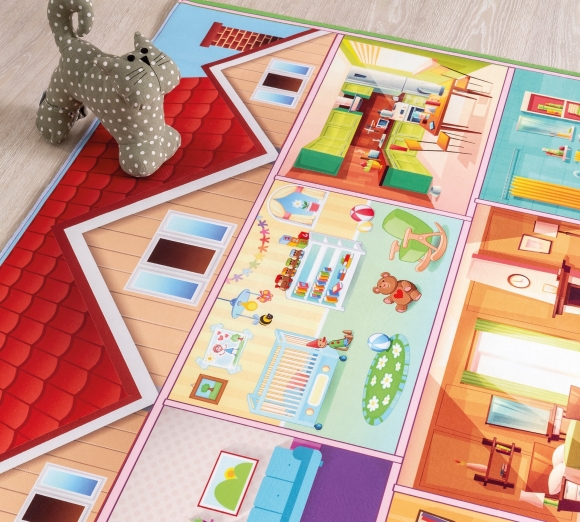 Ковер детский игровой 100х150 см "Дом" Play House CILEK  00-3832221 Разноцветный Santreyd  - Вид №2