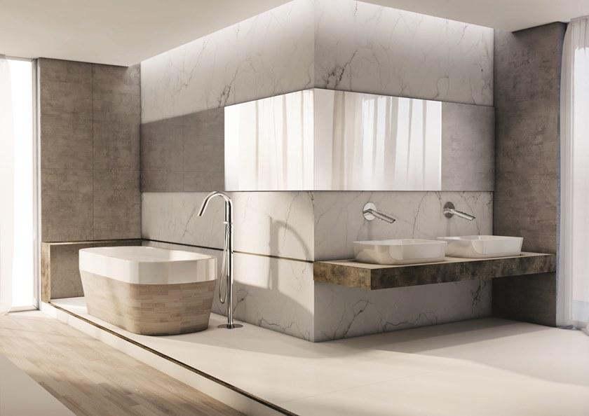 Ama Luxury Shower Смеситель для умывальника из нержавеющей стали с гидропрогрессией настенный Atlas At50019 - Вид №1