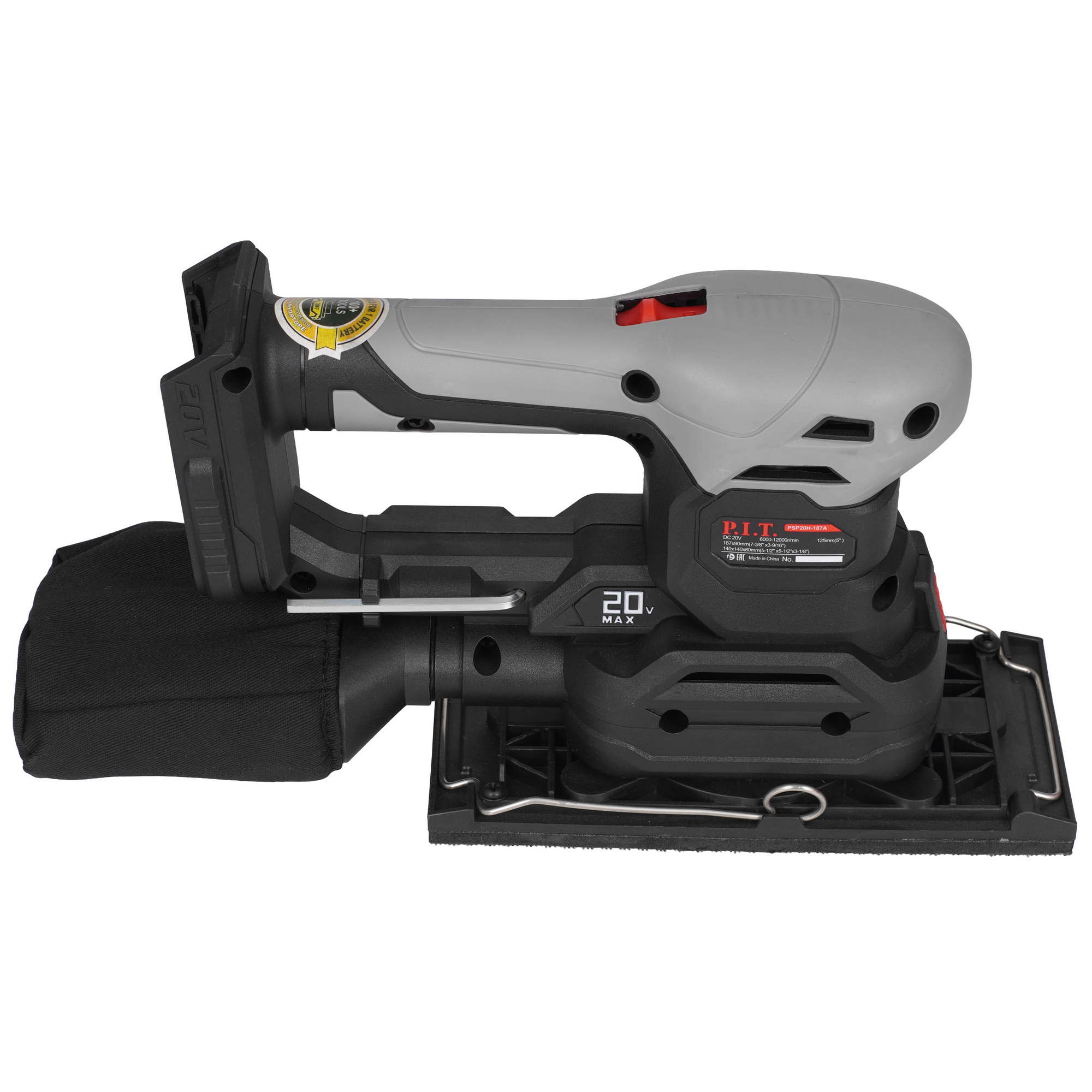Виброшлифовальная машина P.I.T. PSP20H-187A OnePower 20V  , Без ЗУ, Без АКБ 9227333 PIT STDN-0014641 - Вид №3