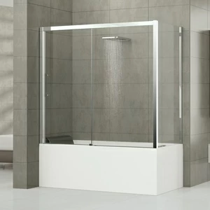Novellini. Шторка на ванну 182x82х150 см PHV+F с хромированным профилем ROSE ROSSE