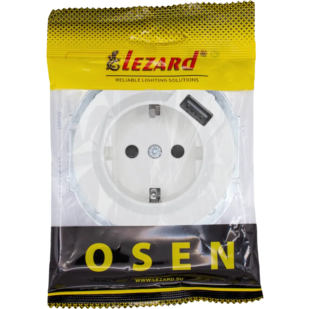 Розетка USB встраиваемая Osen с заземлением цвет белый 89424787 STLM-2049070 LEZARD - Вид №8