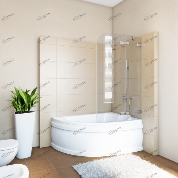 90X160GV862AR Душевое ограждения на борт вынны GUTEWETTER Германия Trend