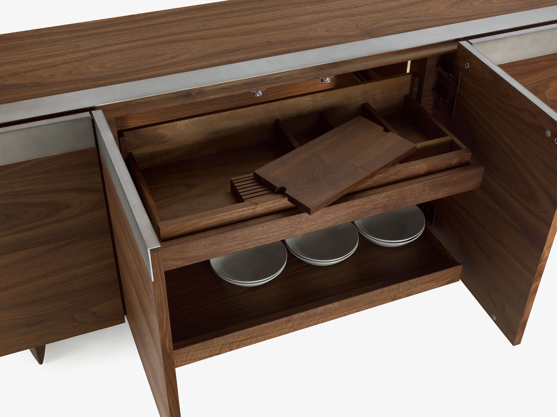 Шкаф из массива дерева и железных вставок Riva 1920 LINEAR ARCH-00023123 - Вид №7