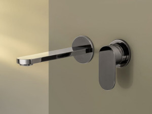 Однорычажный настенный смеситель для раковины с 2 отверстиями