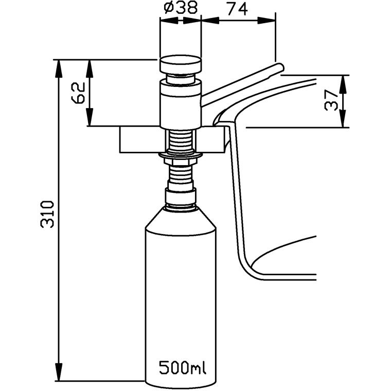 924027 Настольный дозатор мыла из нержавеющей стали WP191-3 WAGNER_EWAR A-LINE Wagner Ewar  - Вид №1