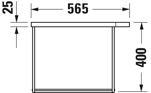 0031164600 DuraSquare Консоль металлическая подвесная **
Черный матовый Хром Duravit - Вид №3