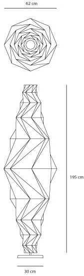 Artemide Светодиодный торшер из переработанного материала In-ei issey miyake 1698010a - Вид №2