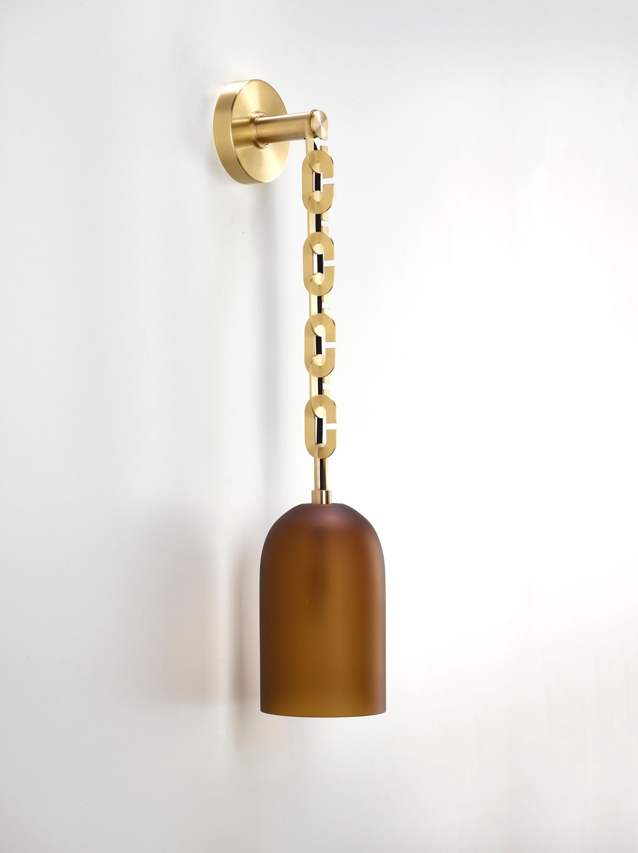 Светодиодный настенный светильник из дутого стекла и латуни SkLO купол ARCH-00051320 - Вид №2