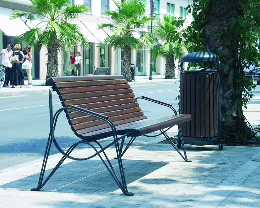 Euroform W Скамья из дерева с подлокотниками со спинкой Ambiente 53, 54, 55 - Вид №2