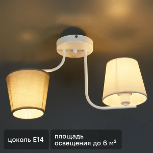 Люстра потолочная Chris 3154-312 2 лампы 6 м² цвет белый