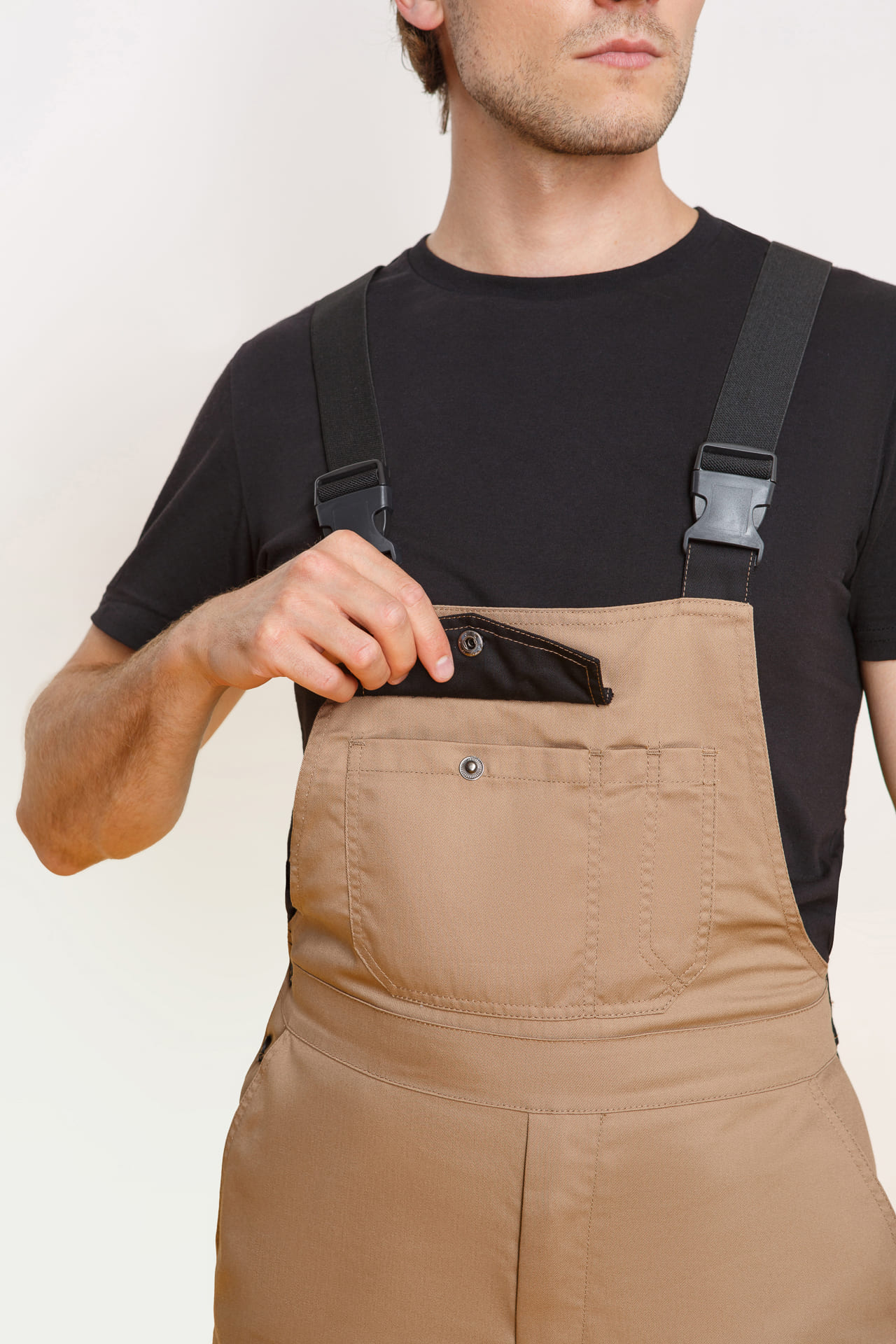 64628 Костюм  NEW 2 бежевый с черным STATUS  Летняя спецодежда  размер 44-46/170-176  - Вид №12