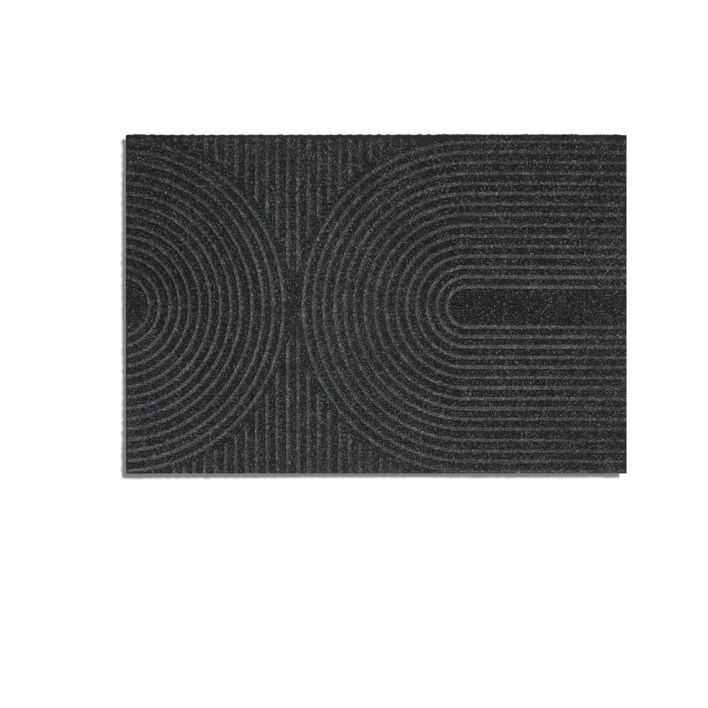 Коврик грязезащитный KREAFORTA Pauline полиэстер 60x90 см цвет черный STLM-2144427 - Вид №1