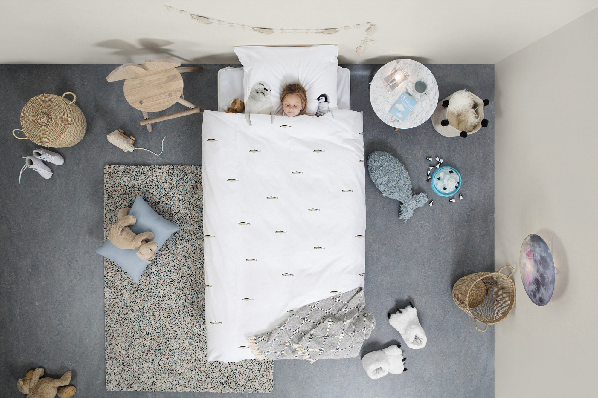 Детское постельное белье односпальное "Полярные друзья" 150х200 см SNURK  335476 Белый  - Вид №3