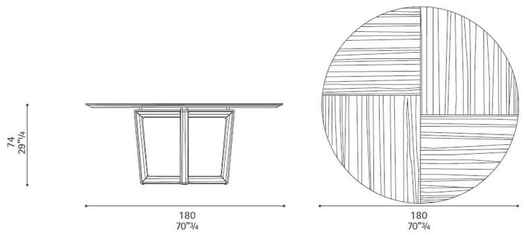 Poltrona Frau Круглый стол из массива дерева La collezione - tavoli e sedie sun-id-1440825 - Вид №2