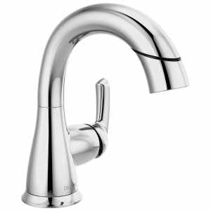 15765LF-PD Выдвижной смеситель для ванной комнаты с одной ручкой Delta Faucet Broadmoor Хром